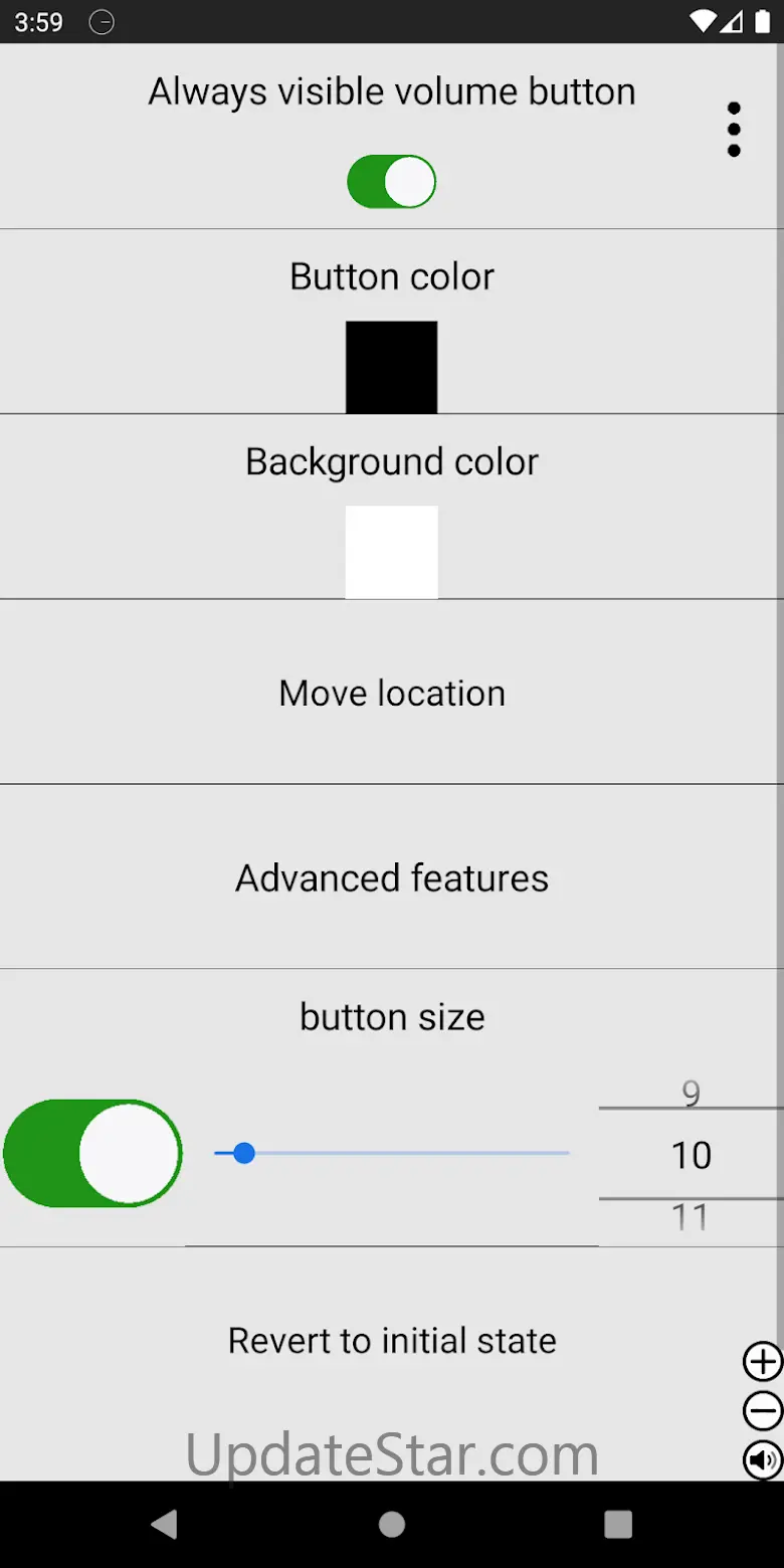 Always visible volume button 3.21