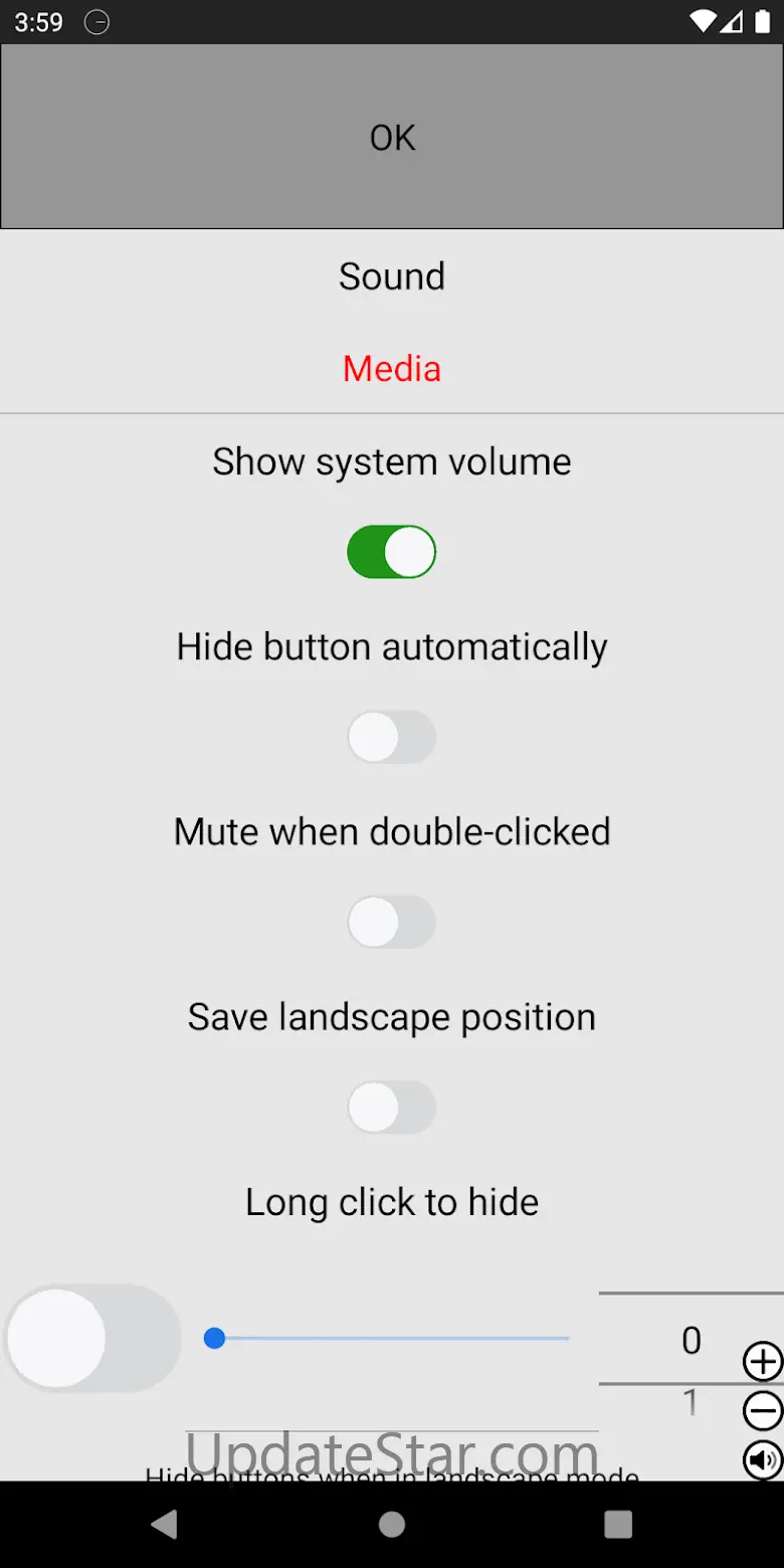Always visible volume button 3.21