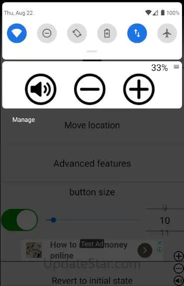 Always visible volume button 3.21