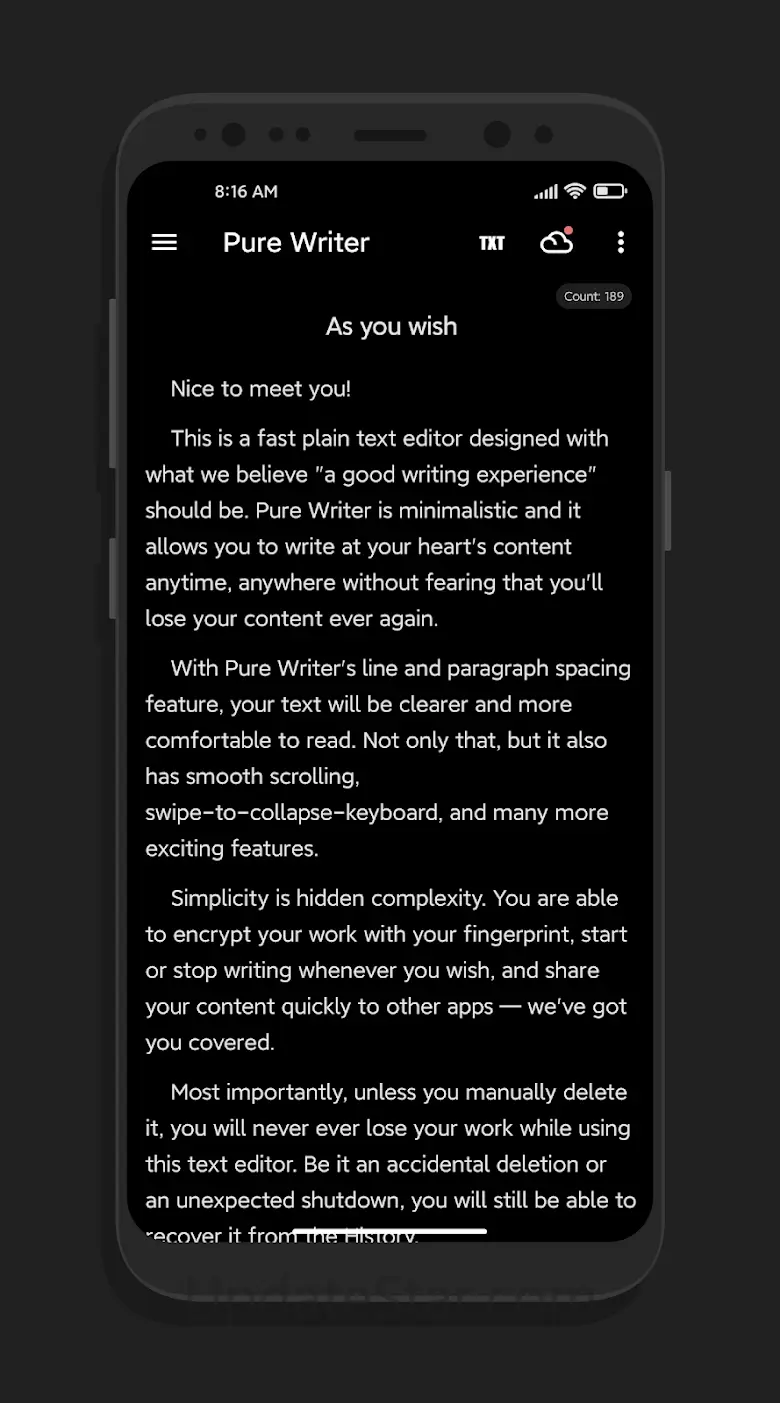 Pure Writer - Writing & Notes 26.1.8