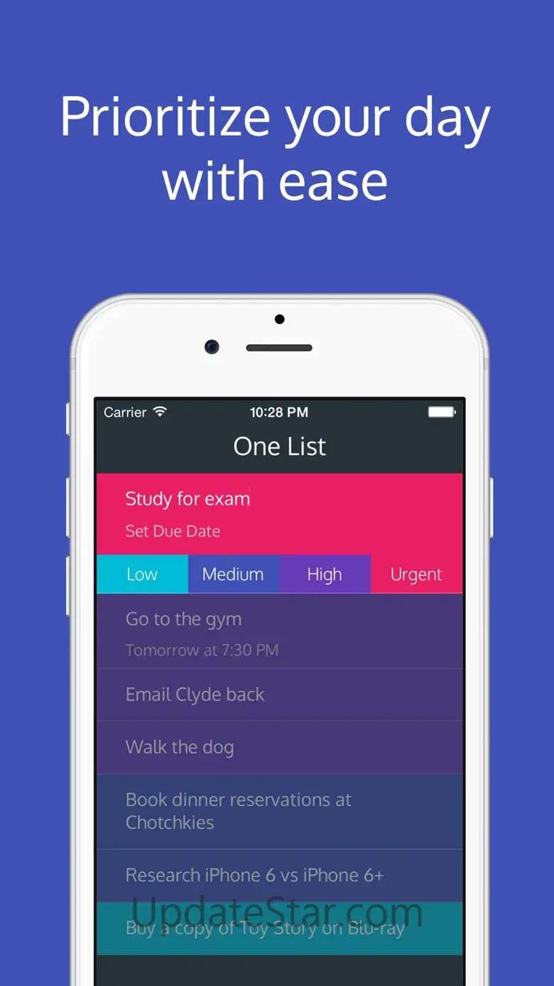Prioritize Tasks with One List 2.08