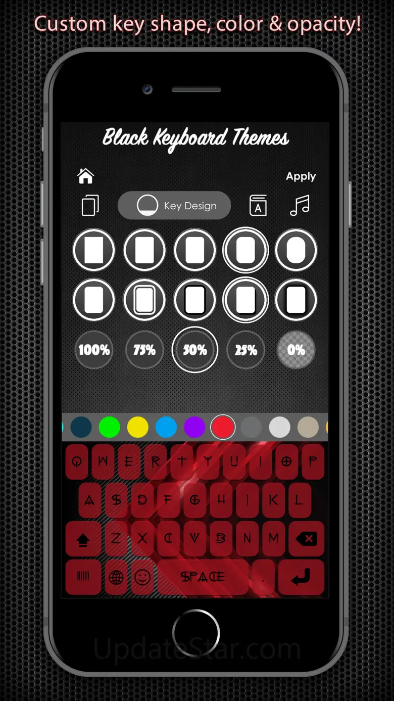 Black Keyboard & Key Themes 2.1