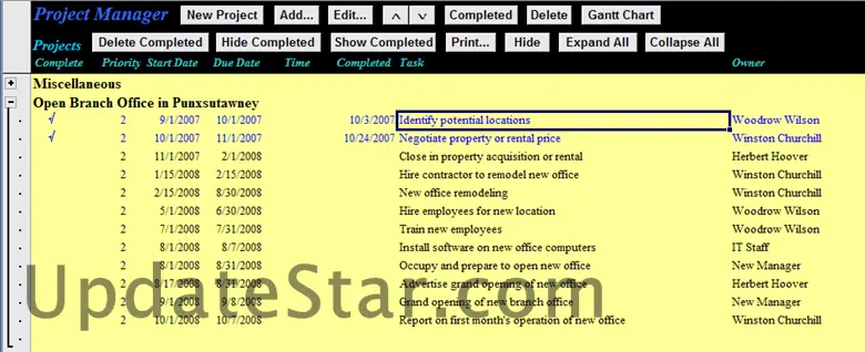 Project Manager for Excel 3.0