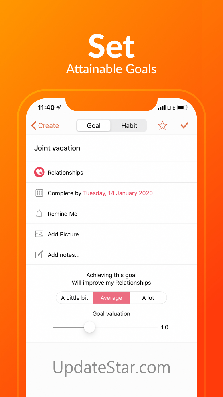 LifeWheel Balance—Goal Setting 3.19.5
