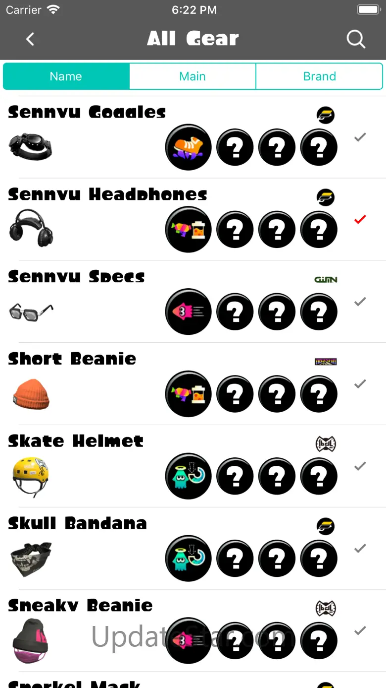 Gear DB for Splatoon 2 1.2.22