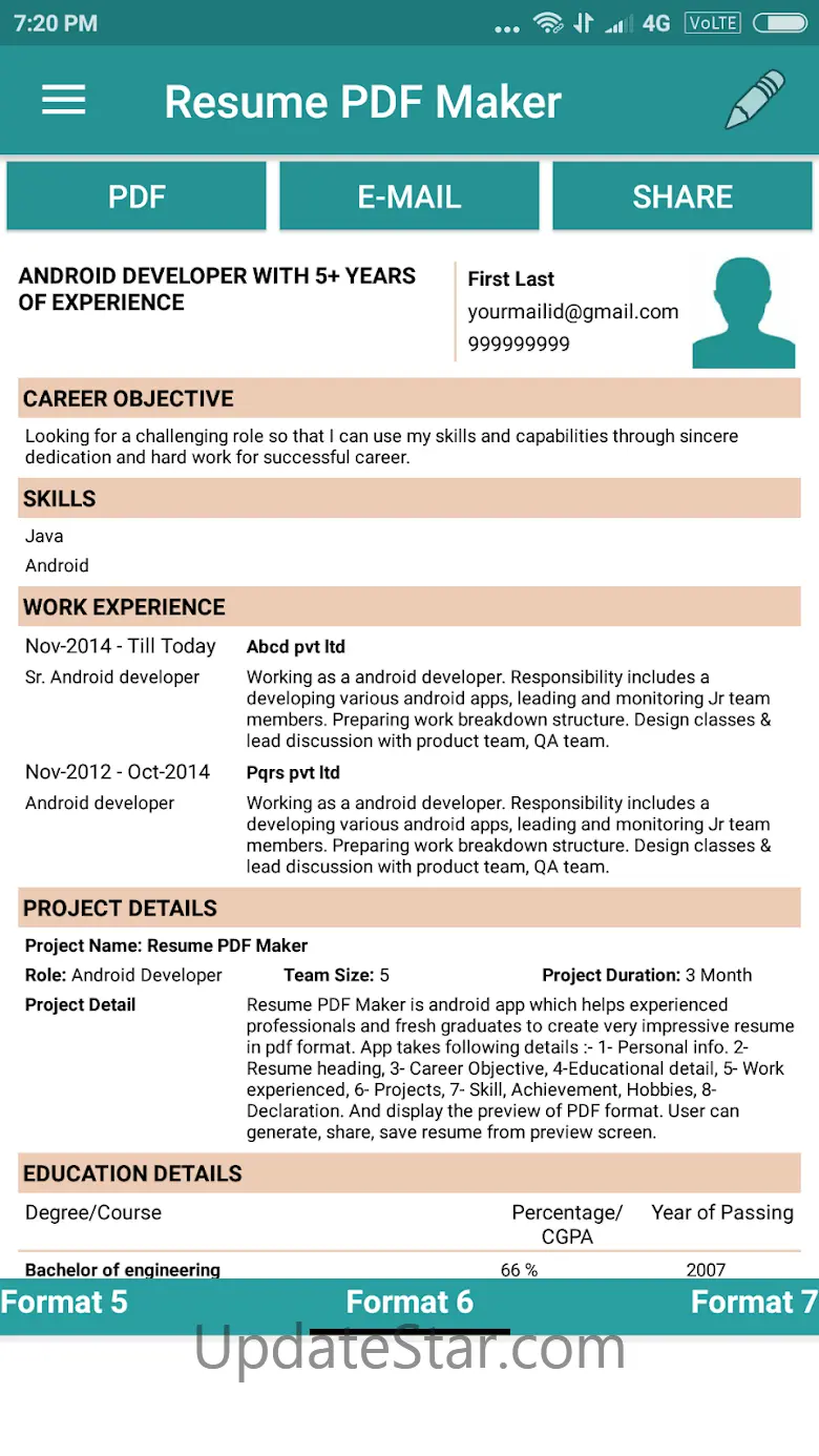 Resume PDF Maker / CV Builder 1.30