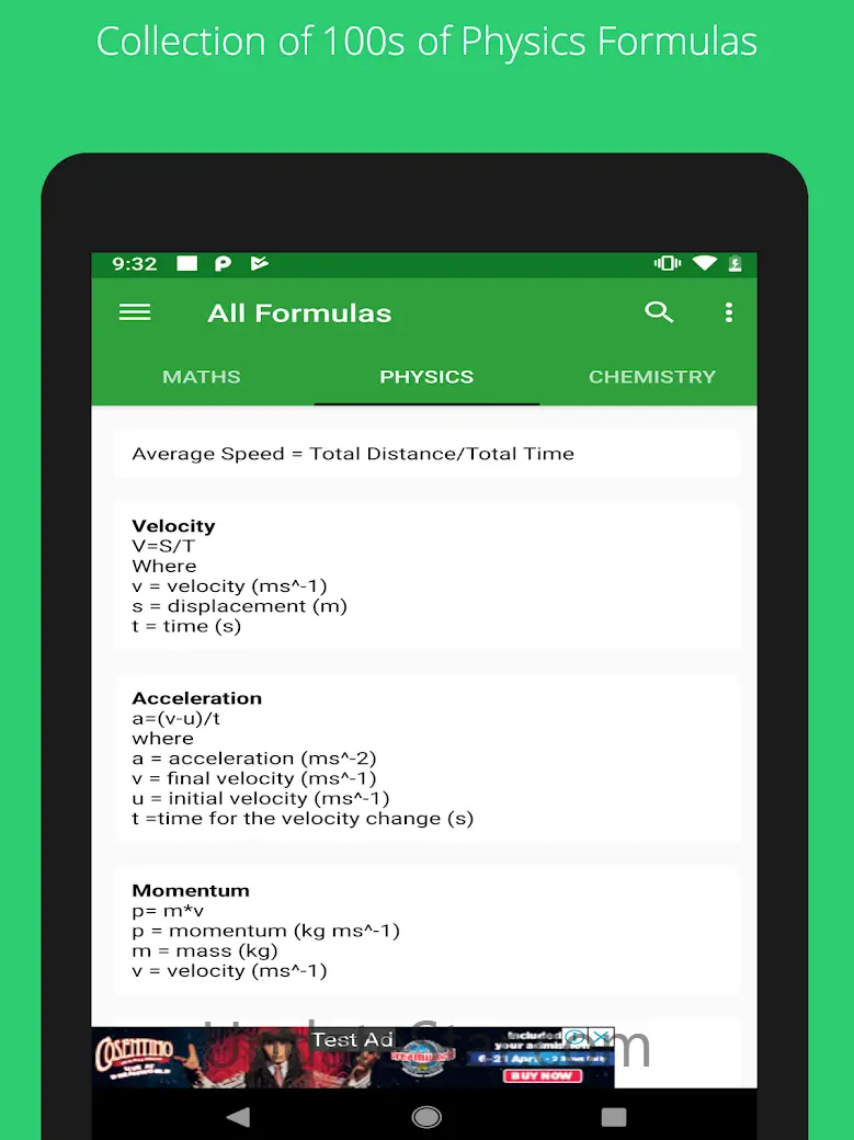 All Formulas 1.6.9