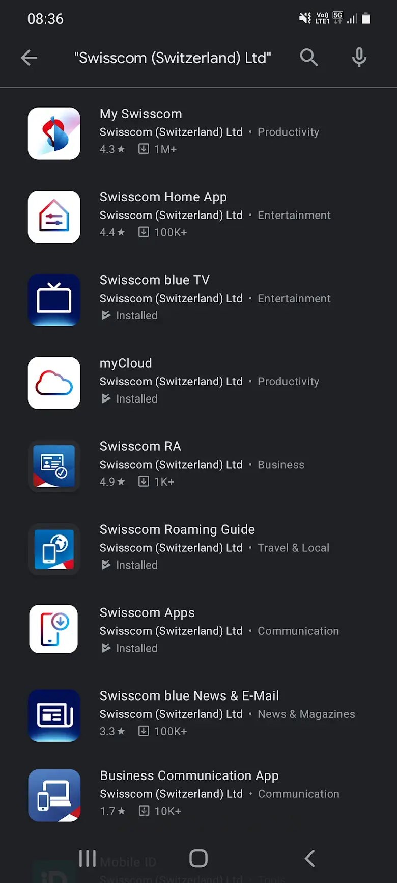 Swisscom Apps 1.0.6