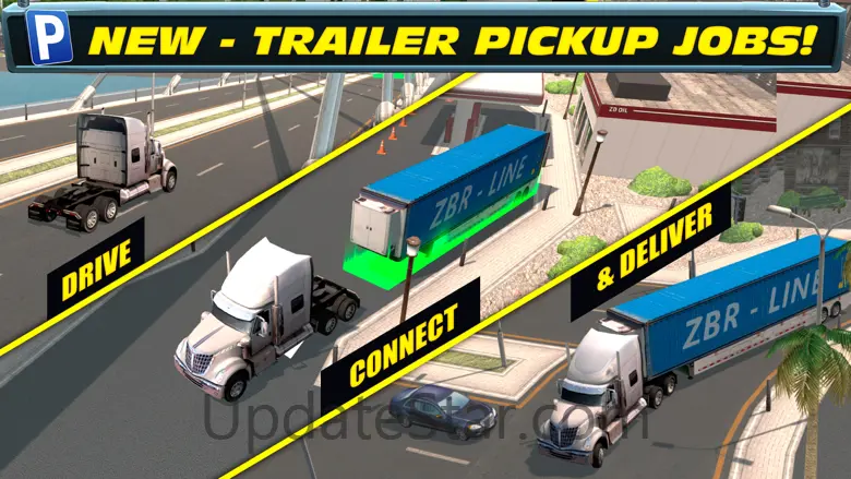 Trailer Truck Parking with Real City Traffic Car Driving Sim 1.0