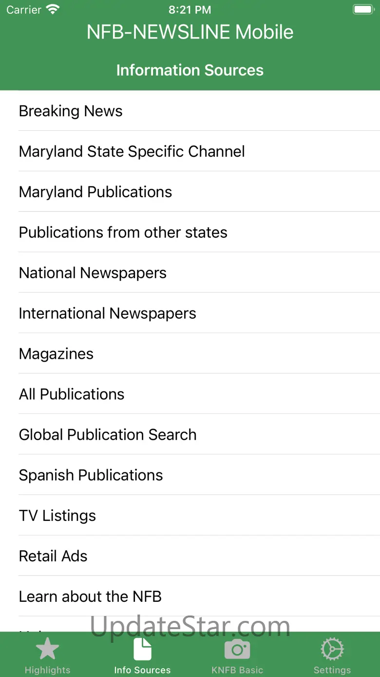 NFB-NEWSLINE® Mobile 3.1.1