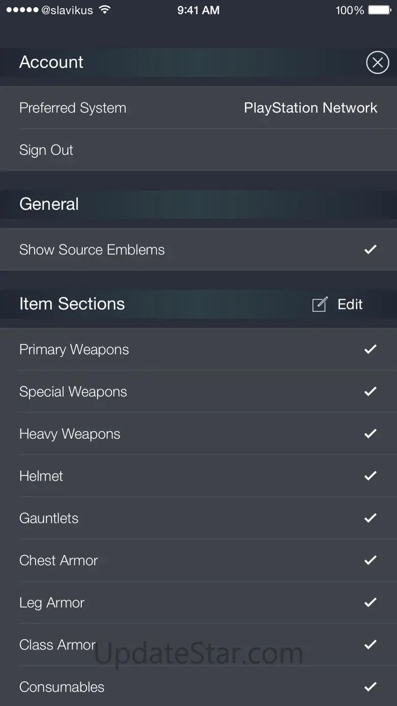 Loadouts for Destiny 1.8.5