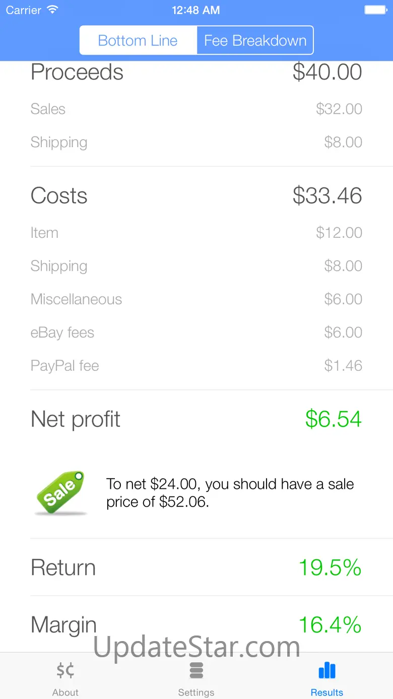 Salecalc for eBay Calculator 0.8.1