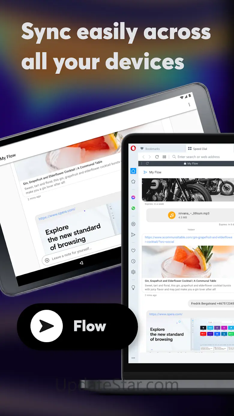 Opera browser beta with AI 90.0.4723.84028
