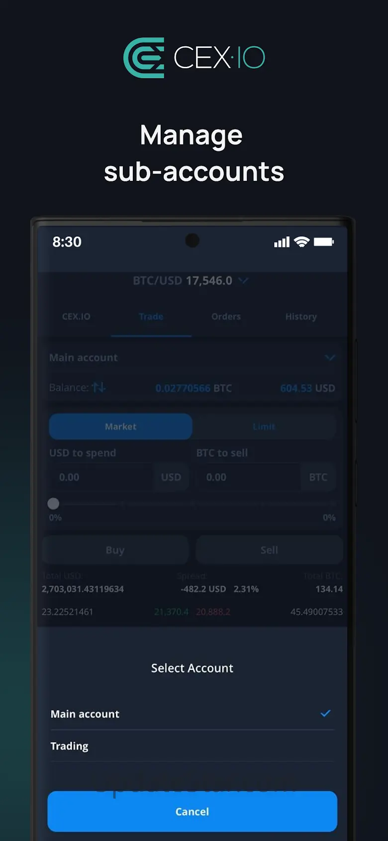 CEX.IO Cryptocurrency Exchange 9.6.0