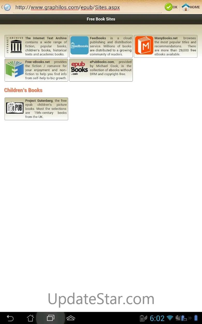 ePub Reader for Android 2.1.2