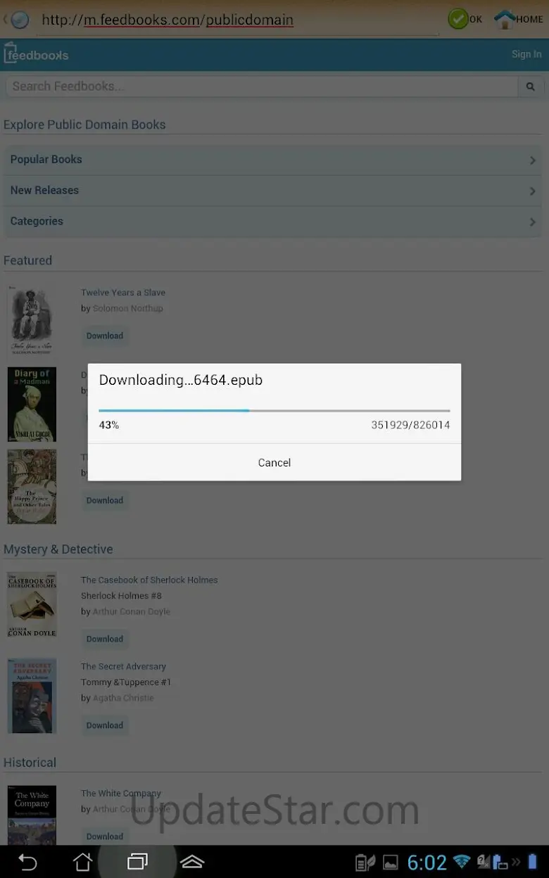 ePub Reader for Android 2.1.2