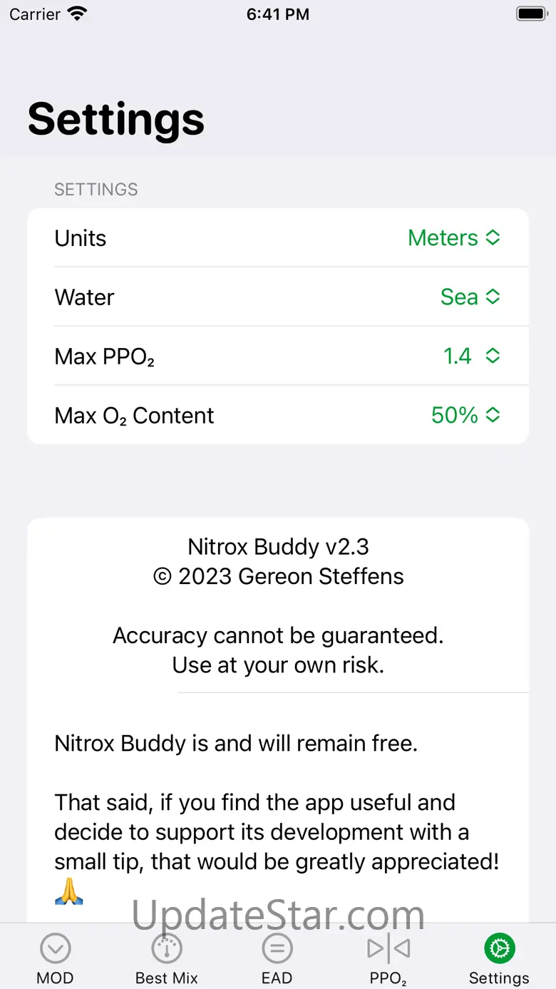 Nitrox Buddy 2.3.1