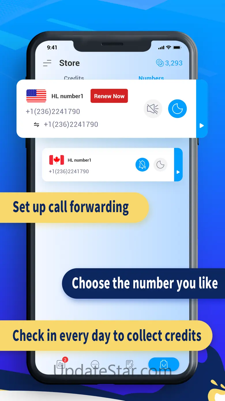 CallsUp - 2nd Phone Number&sms 1.0.17