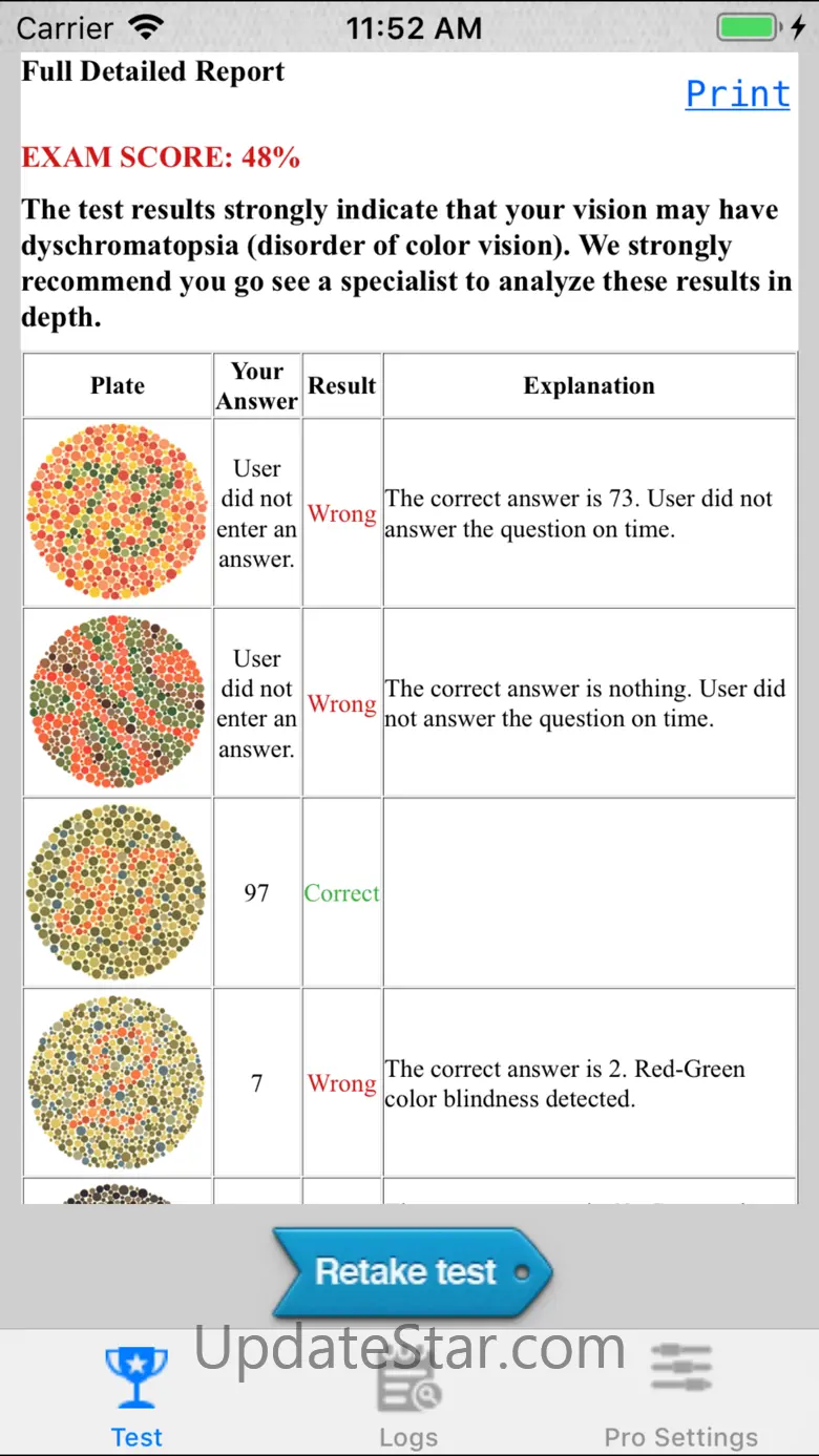 Colorblind Eye Exam Test 1.6