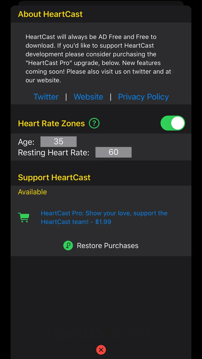 HeartCast: Heart Rate Monitor 1.8.2
