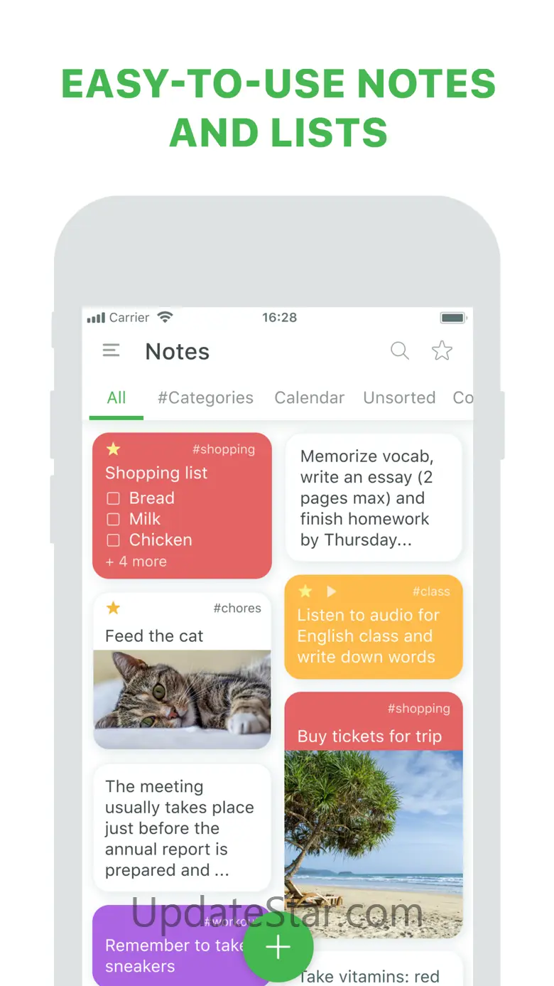 Notes: notepad and lists 1.1.28