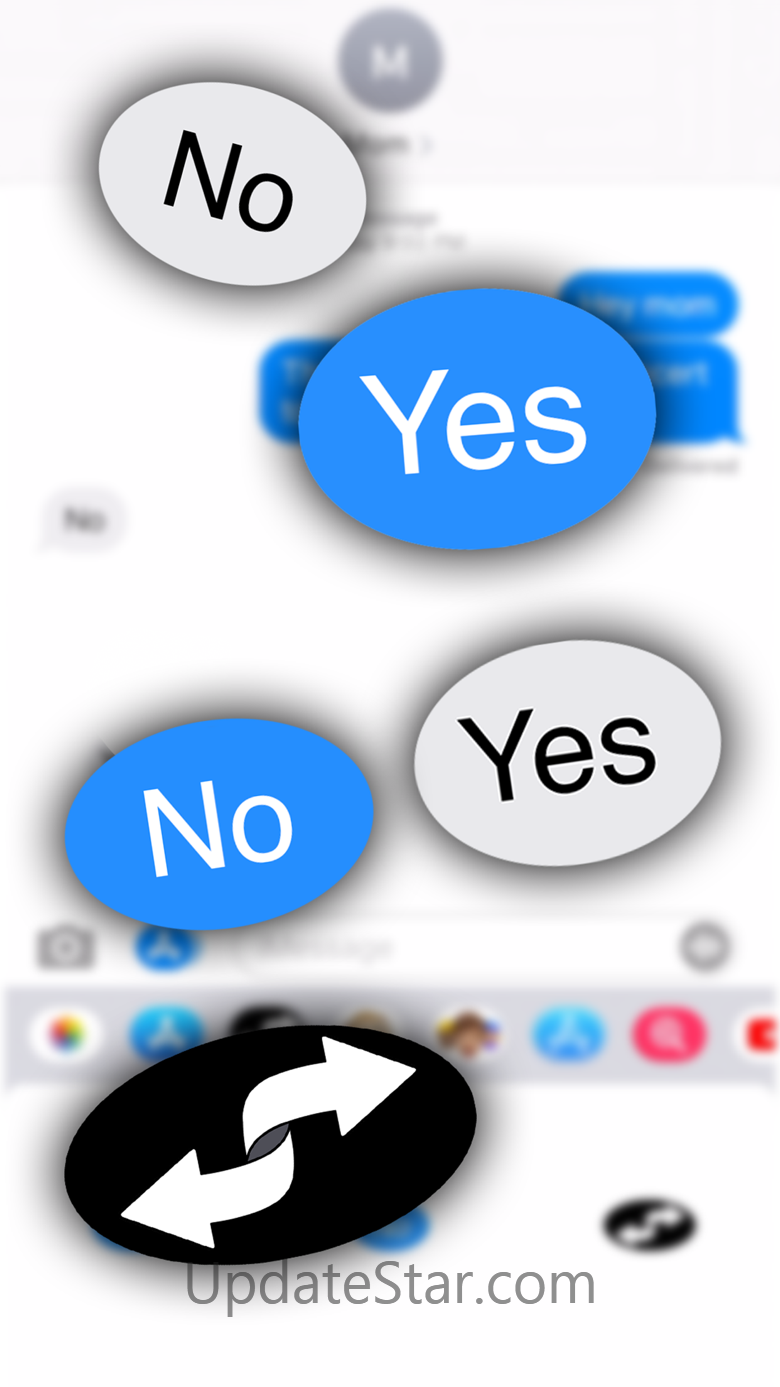 Yes No Reverse Stickers 2.1