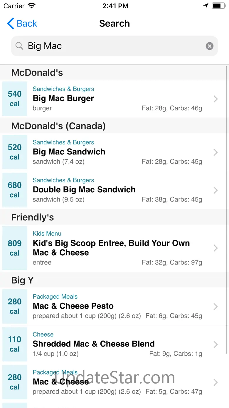 CalorieKing Food Search 1.7.8