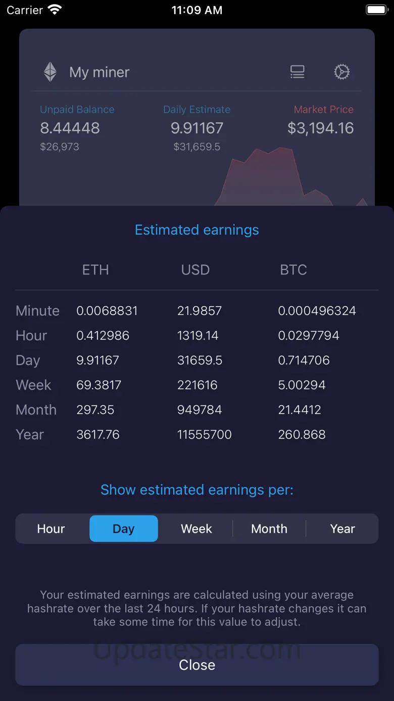 My Ethermine - mining monitor 2.7