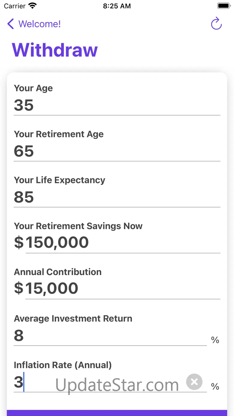 Retirement Calculator - Calc 1.6.0