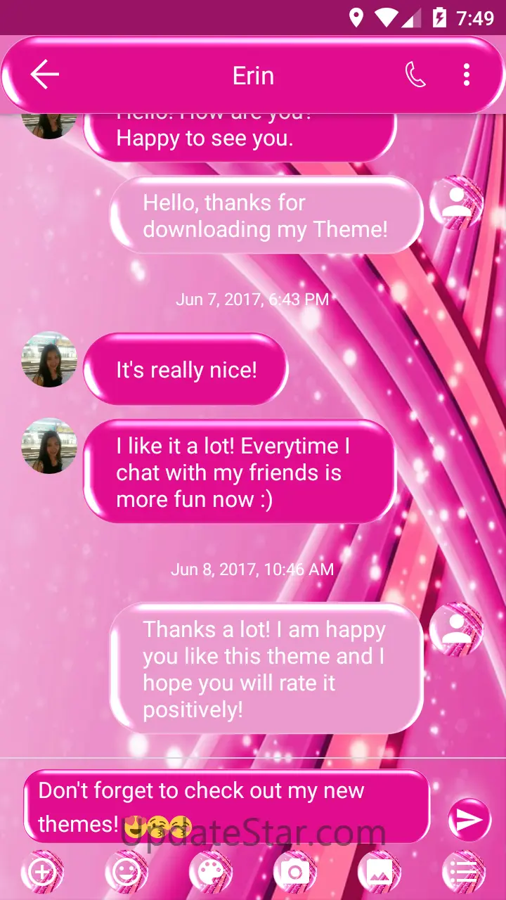 SMS Messages Sparkling Pink 350
