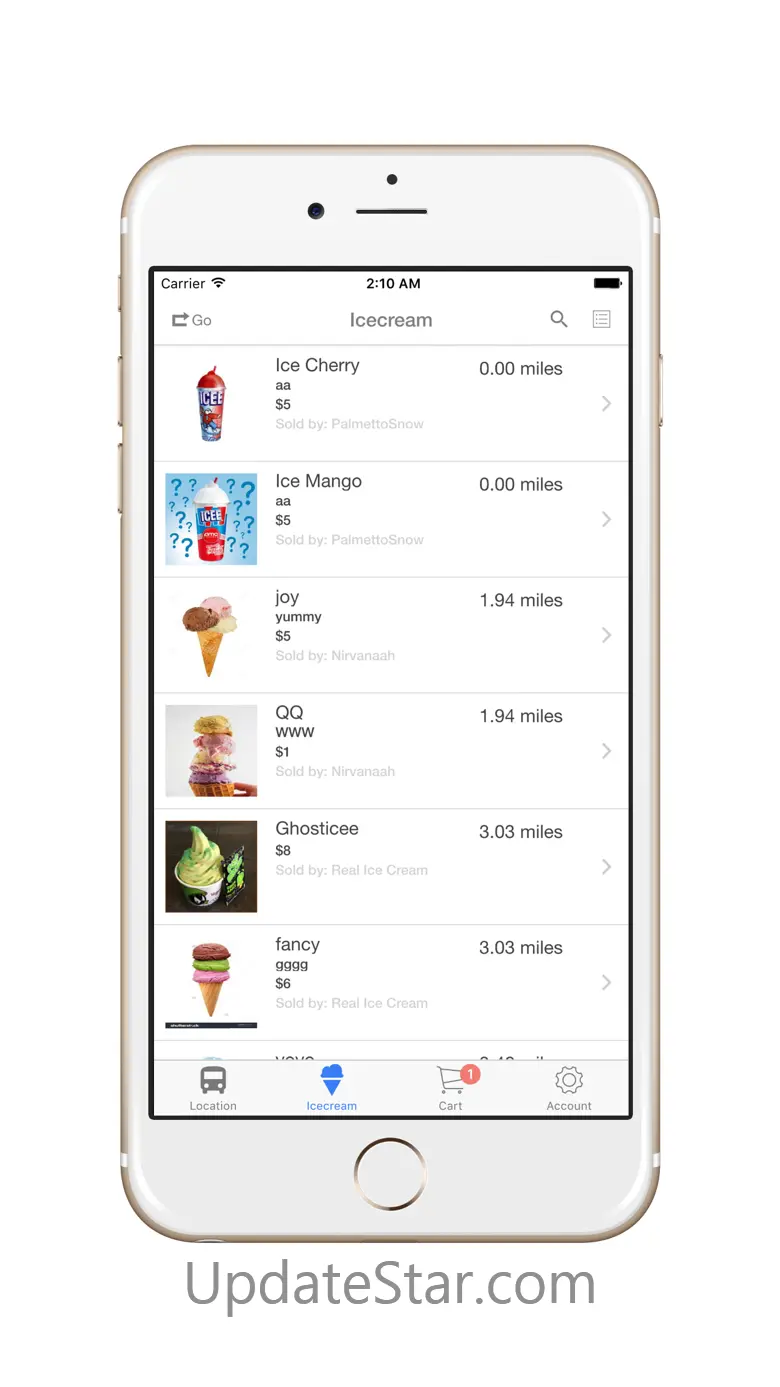 GoSweet, icecream truck, icee and ice cream on demand 1.0.3