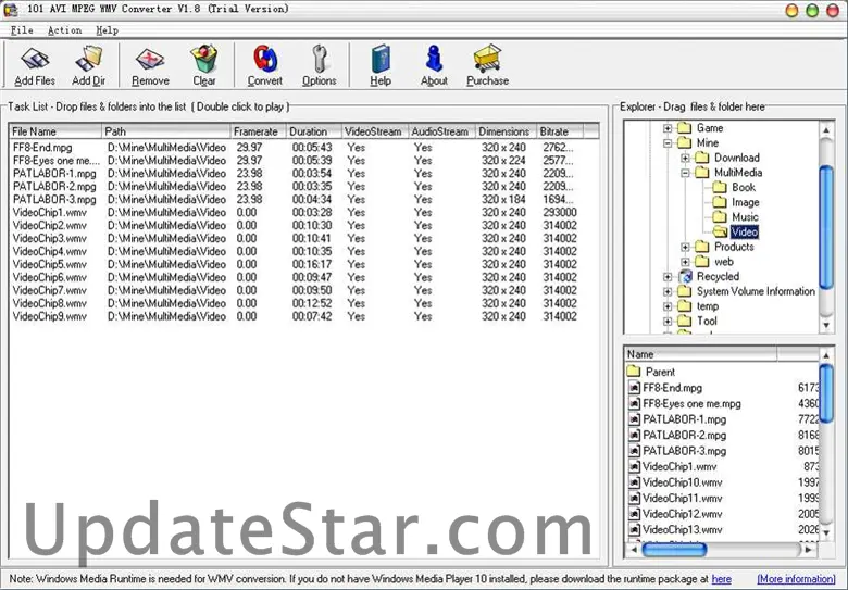 101 AVI MPEG WMV Converter 2.3