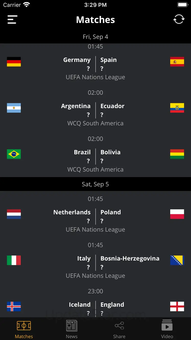 Football Today - Top matches 1.1