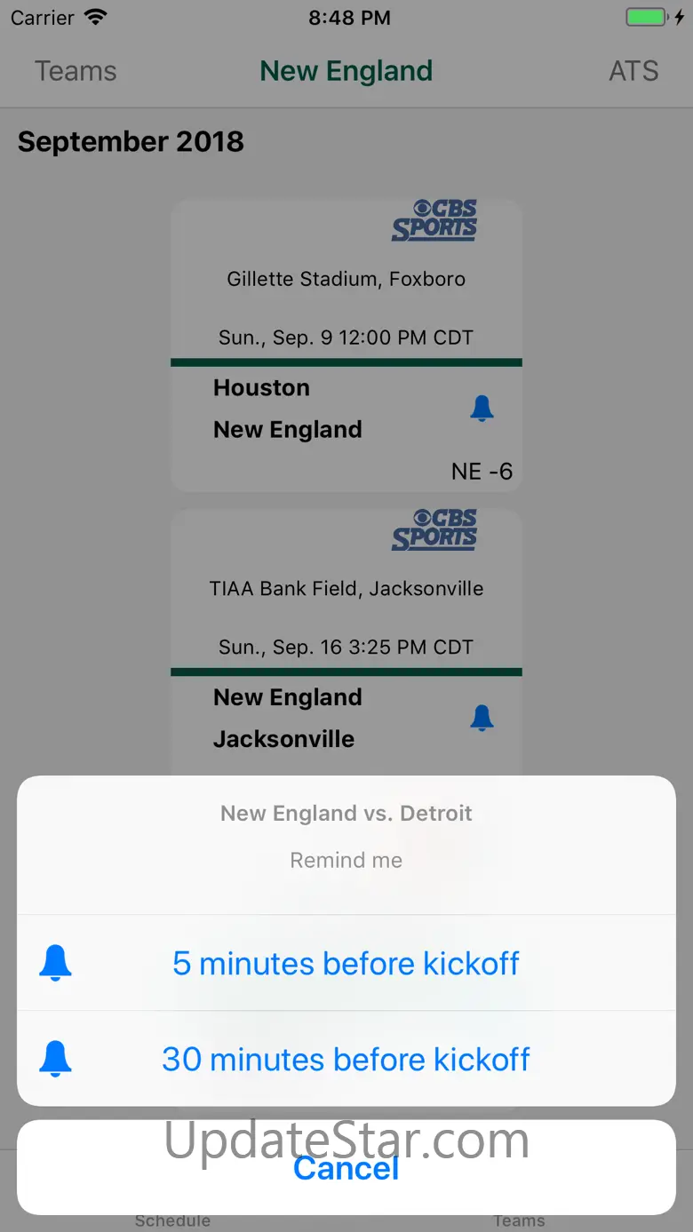 Pro Football Schedule & Scores 3.59