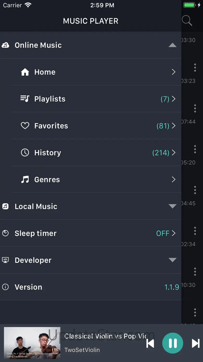 MusicOZ: Music player 1.4