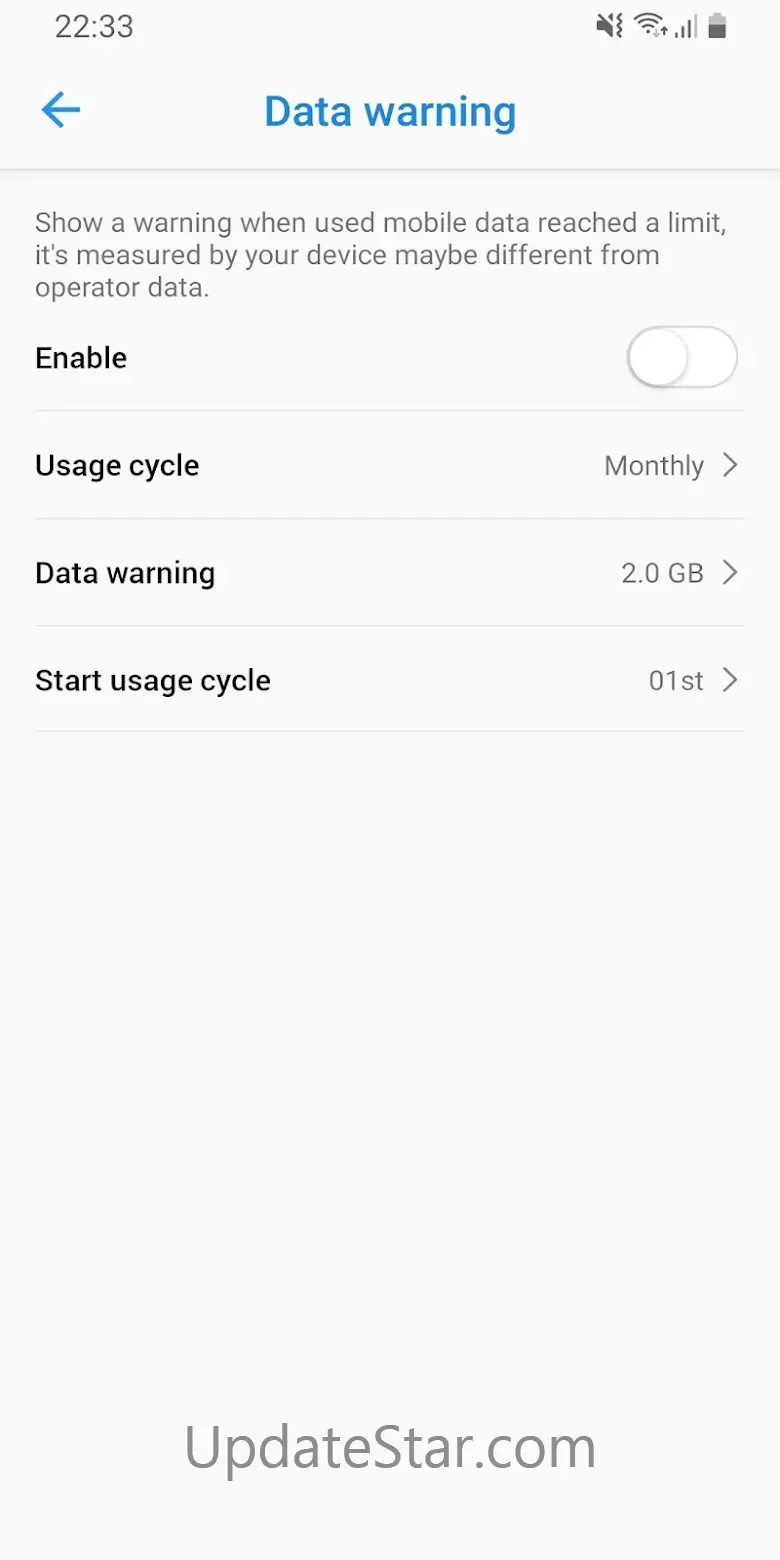 Data Usage - Data Manager 1.3.7