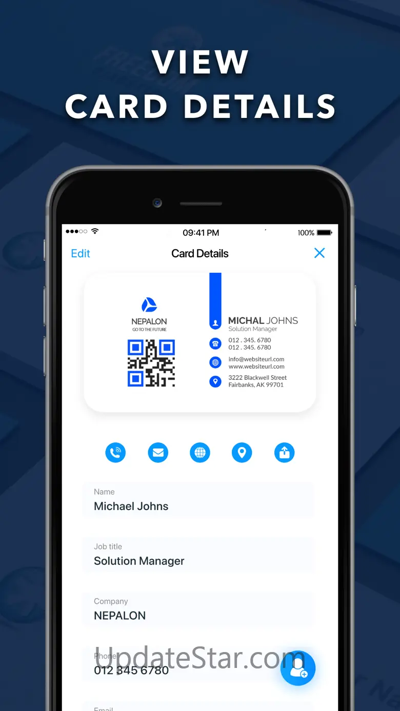 Business Card Scanner - vCard 1.1.1