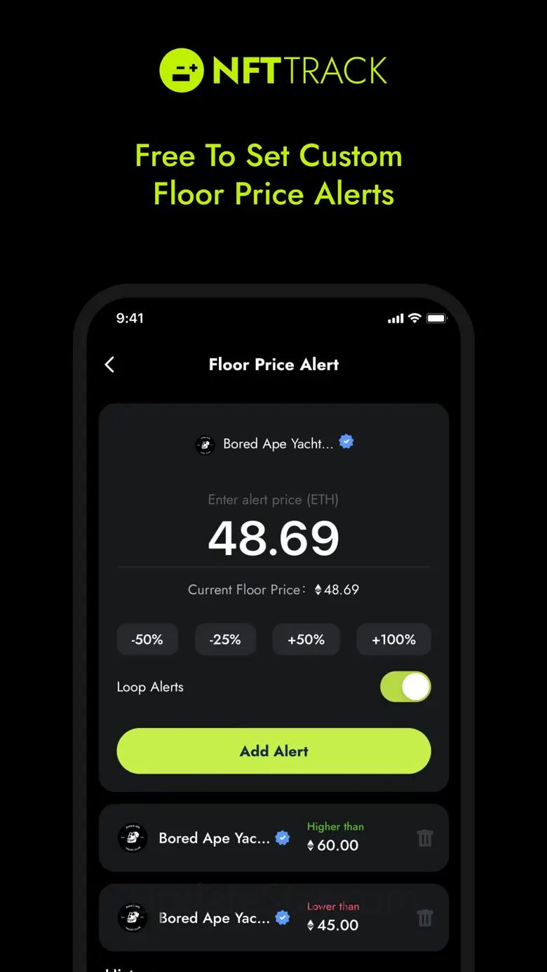 NFTTrack - new screen widgets 2.3.1