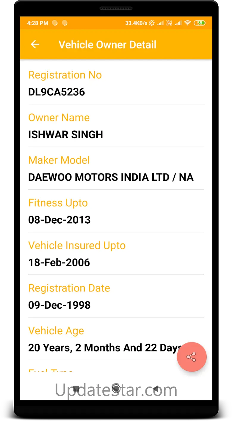 Vehicle Information 2.8