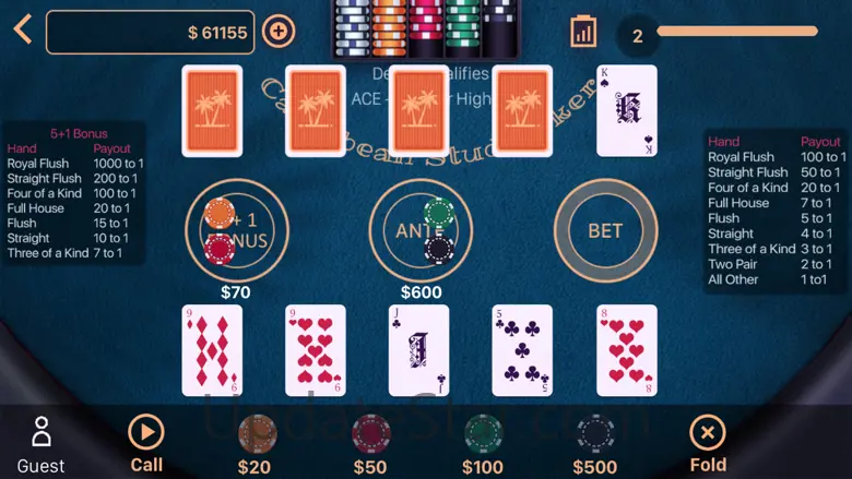 Caribbean Stud Poker Casino 17.2