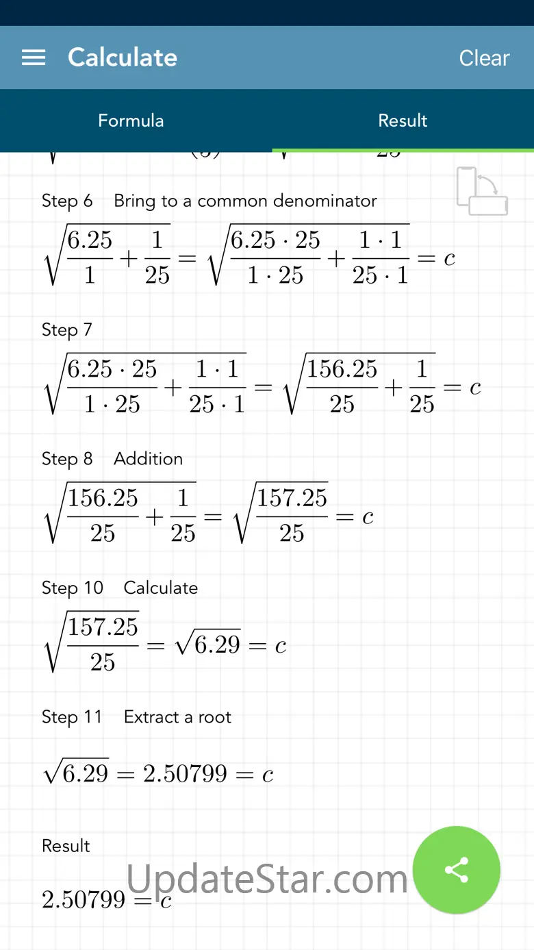 Solving Pythagoras 1.501