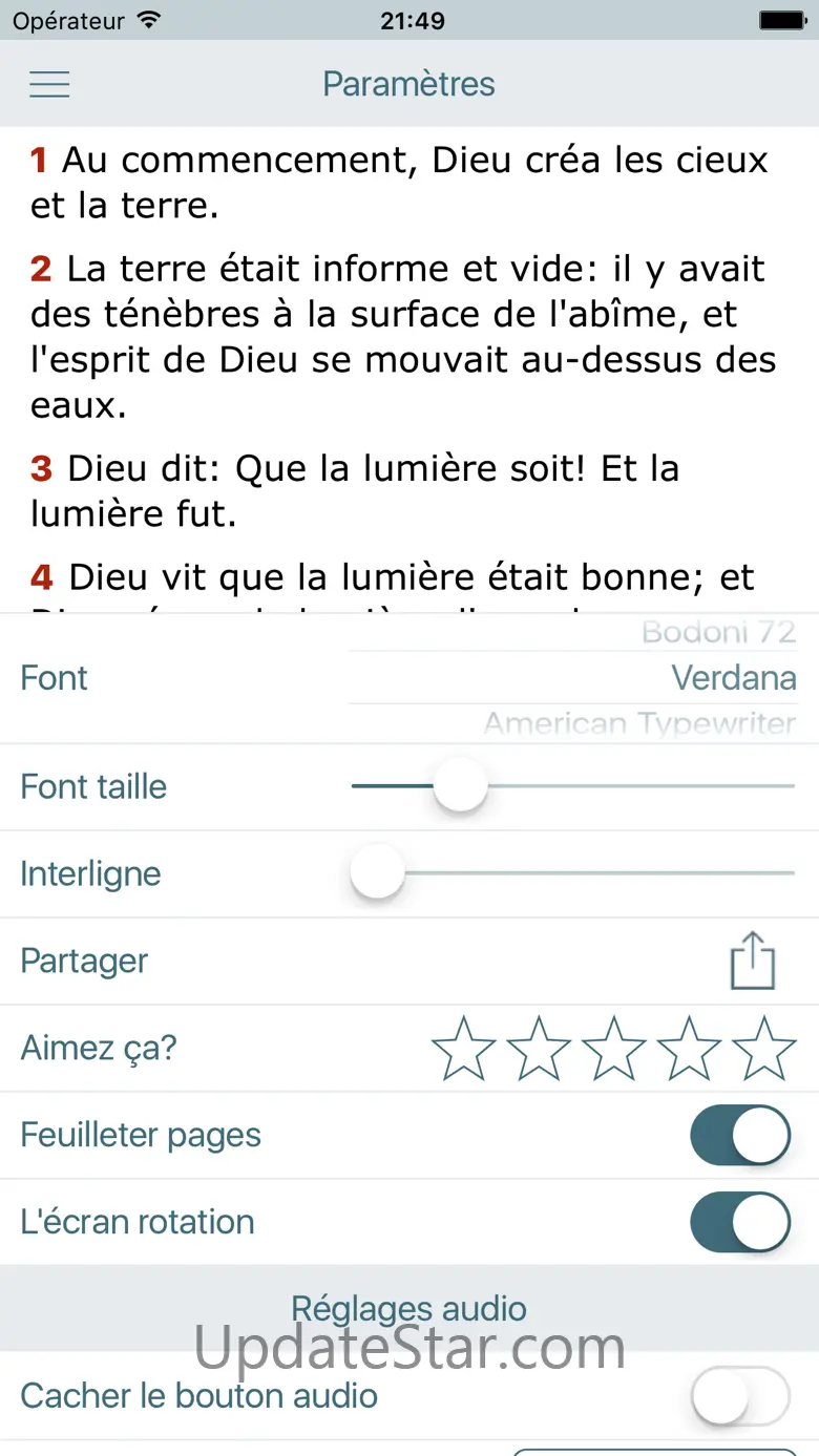 La Bible Commentaires (Bible Commentary in French) Corrections mineures