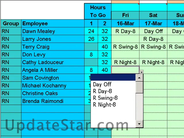 Easy Shift Scheduler for Excel 12.0