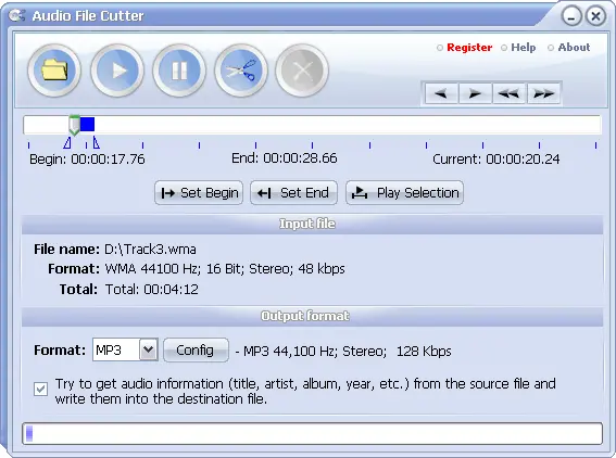 Audio File Cutter 7.0