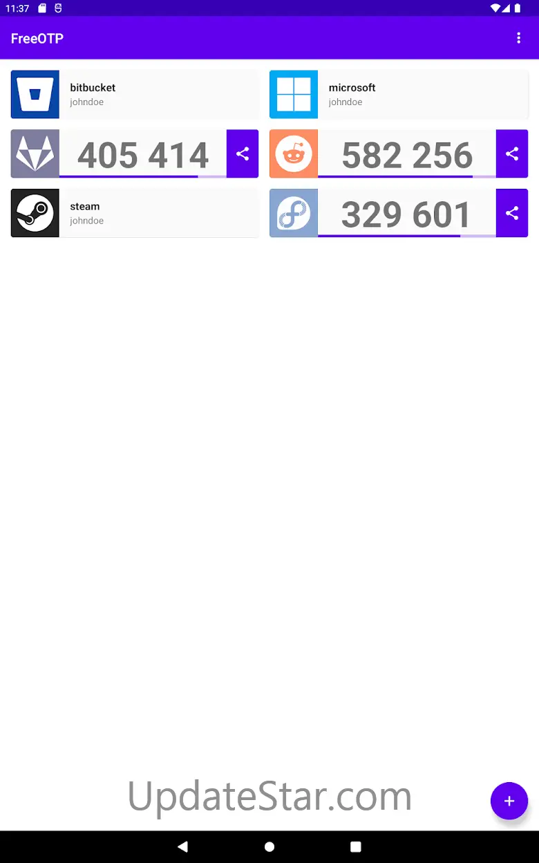 FreeOTP Authenticator 2.0.5