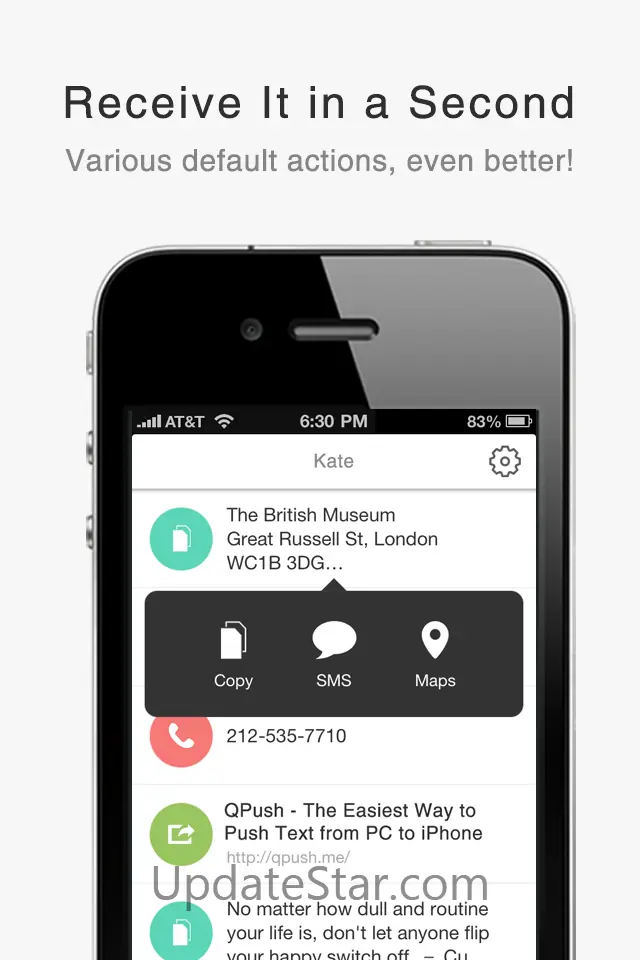 QPush - Push Text and Links from PC, Quick & Easy 1.2