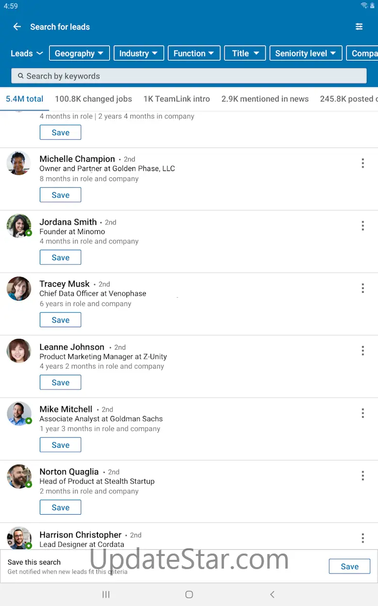 LinkedIn Sales Navigator 5.0.63