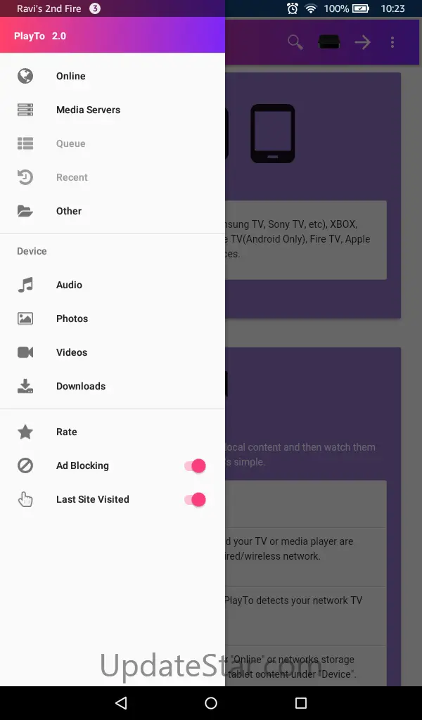 PlayTo Roku & Now TV 2.25