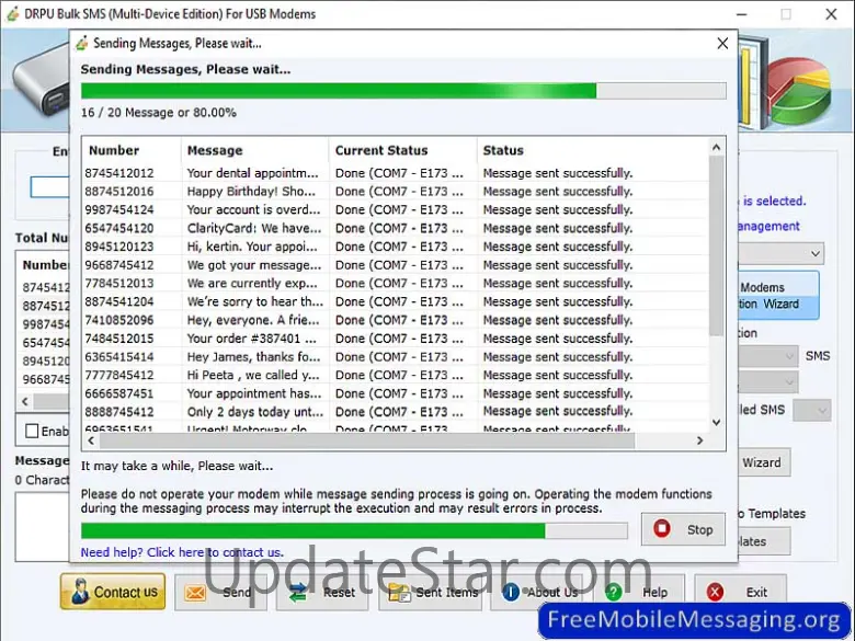 Bulk SMS Software - Multi USB Modem 6.1.4.0