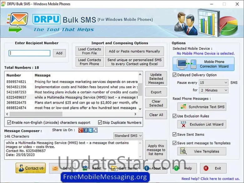 Bulk SMS Software for Windows based mobi 6.0.2.1